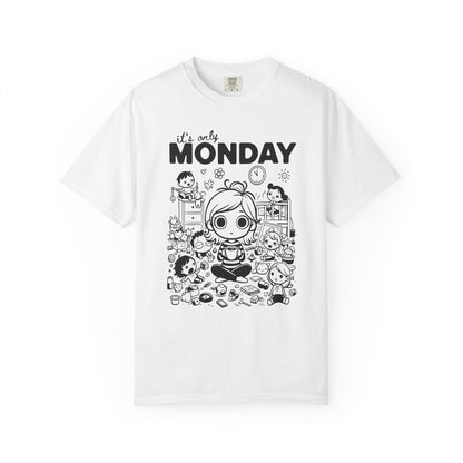 It's Only Monday T-Shirt — Cute Kawaii Desk Chaos Tee