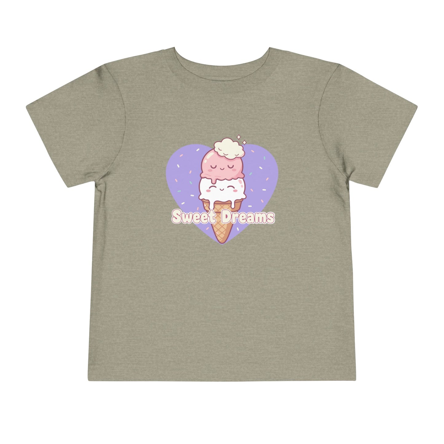 "Sweet Dreams" Toddler Tee — Ice Cream Heart Graphic T-Shirt