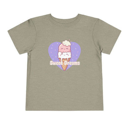 "Sweet Dreams" Toddler Tee — Ice Cream Heart Graphic T-Shirt