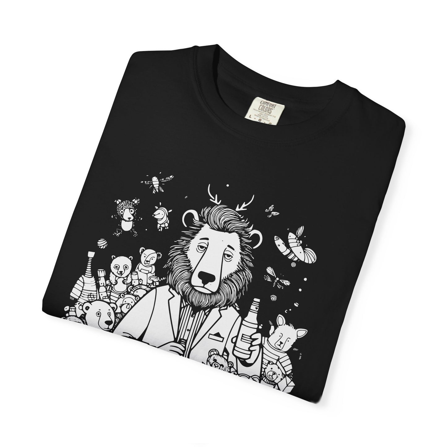 I Need A Drink T-Shirt — Funny Lion Bartender Gentleman Father Graphic Tee