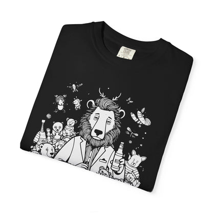 I Need A Drink T-Shirt — Funny Lion Bartender Gentleman Father Graphic Tee