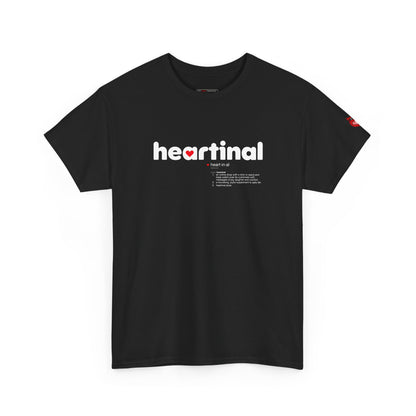 heartinal® "Heart on Your Sleeve" T-Shirt — Wordmark Logo Front with "Nutrition Facts" Back Tee