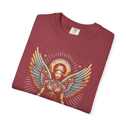 "Glitched Goddess (Under Construction)" T-Shirt — Unhinged Attitude Retro Sci‑Fi Graphic Tee