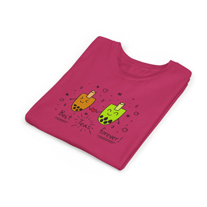"Best Teas Forever" Youth Tee – Cute Bubble Tea Friends BFF Graphic T-Shirt