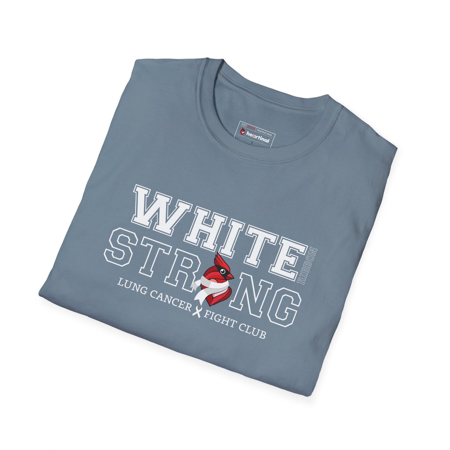 White Ribbon Strong T-Shirt — Lung Cancer Fight Club Awareness Tee