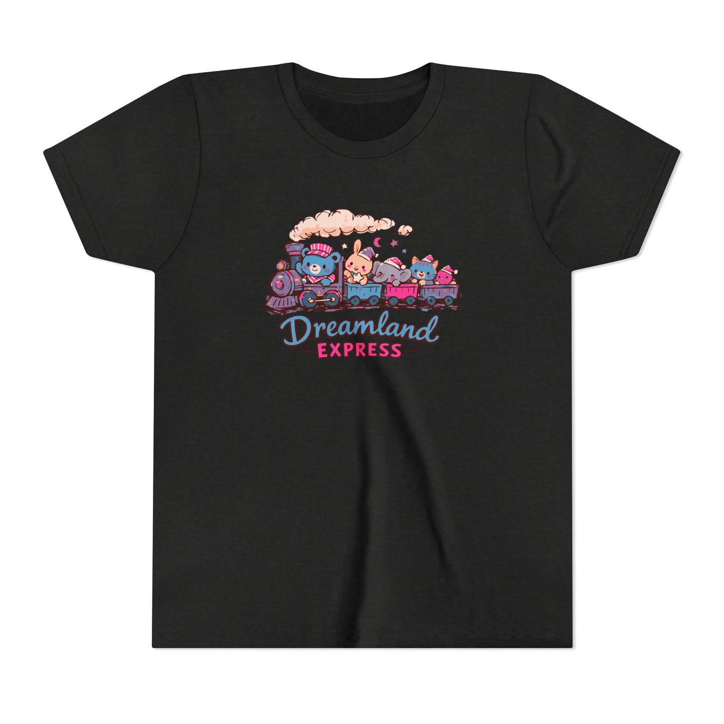 "Dreamland Express" Youth Tee — Cute Train & Animal Crew Kids Shirt
