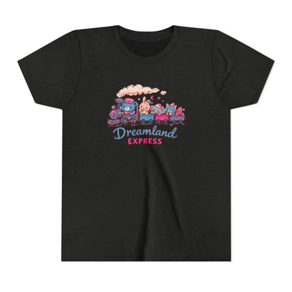 "Dreamland Express" Youth Tee — Cute Train & Animal Crew Kids Shirt