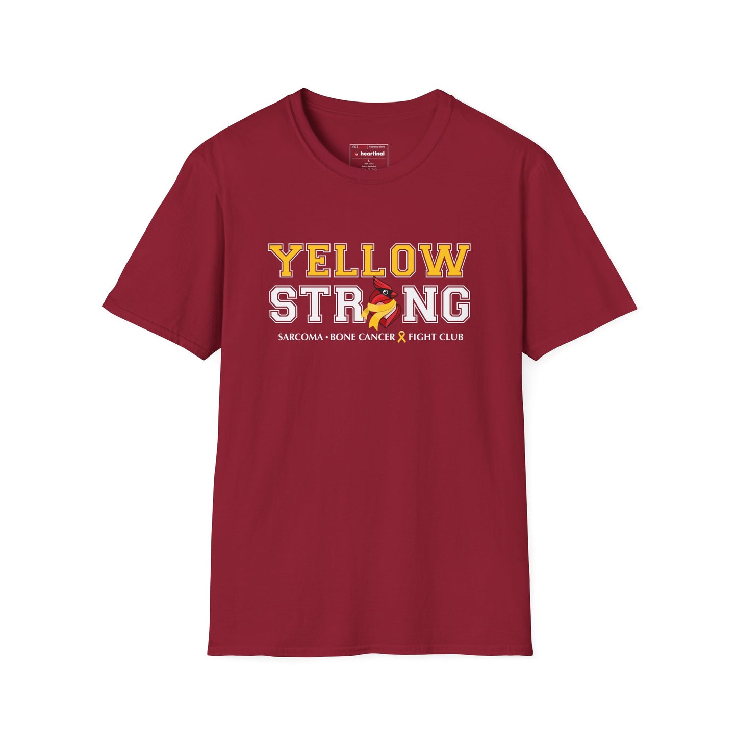 Yellow Strong T-Shirt — Sarcoma Bone Cancer Fight Club Awareness Tee