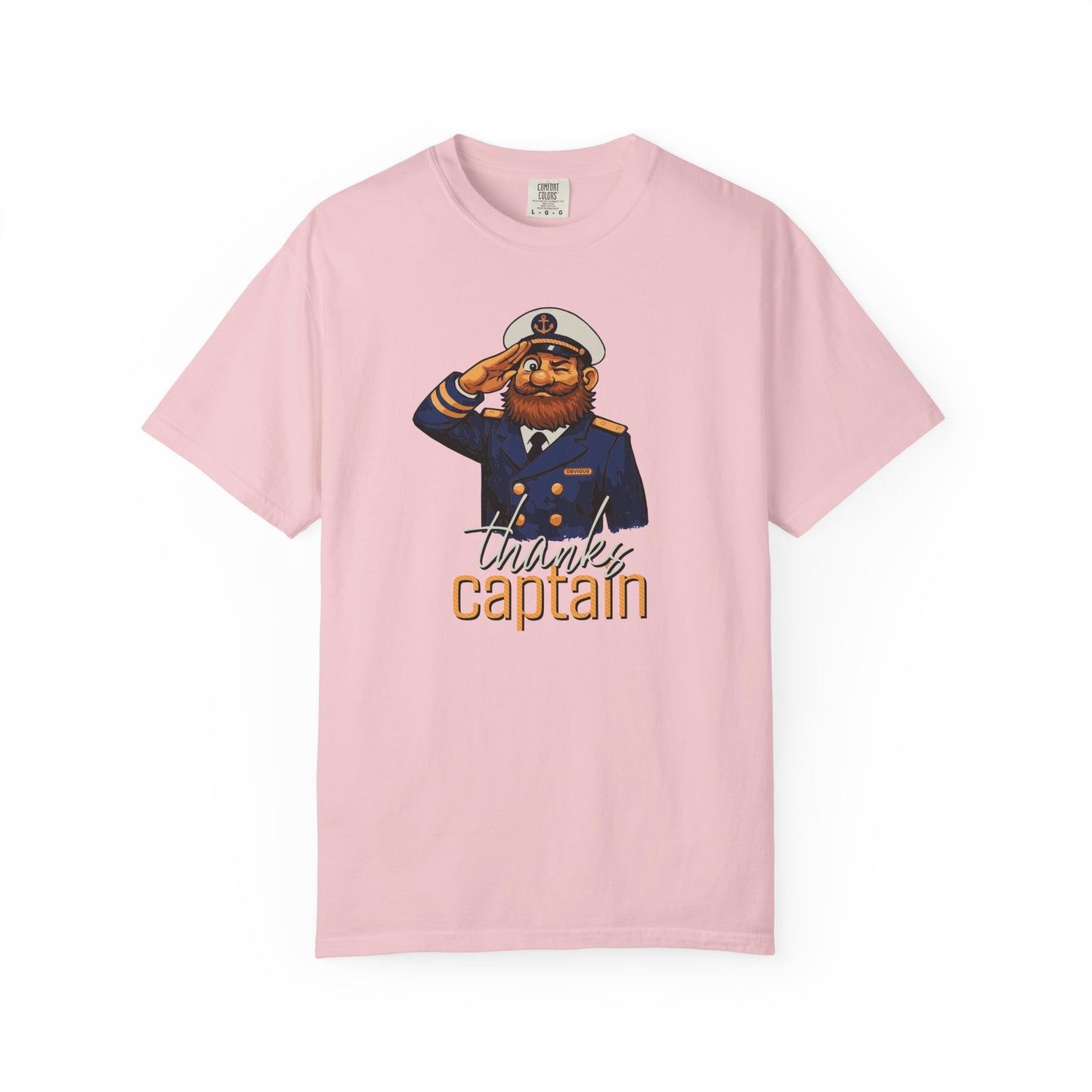 Captain Obvious Salute T-Shirt — "Thanks, Captain" Nautical Crew Tee