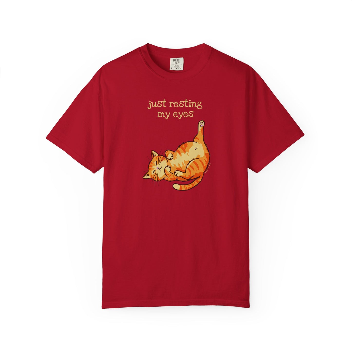 "Just Resting My Eyes" T-Shirt — Awkward Cat Nap Graphic Tee
