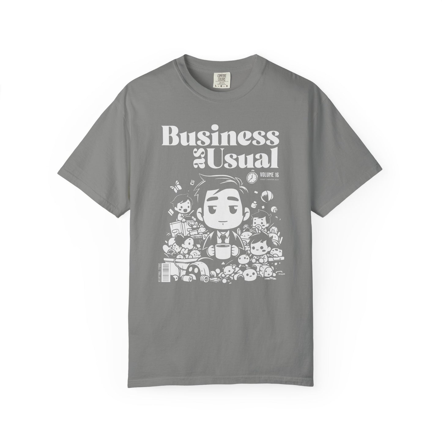"Business as Usual" T-Shirt — Cute Chibi Office Worker Graphic Tee