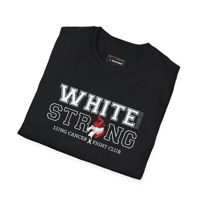 White Ribbon Strong T-Shirt — Lung Cancer Fight Club Awareness Tee