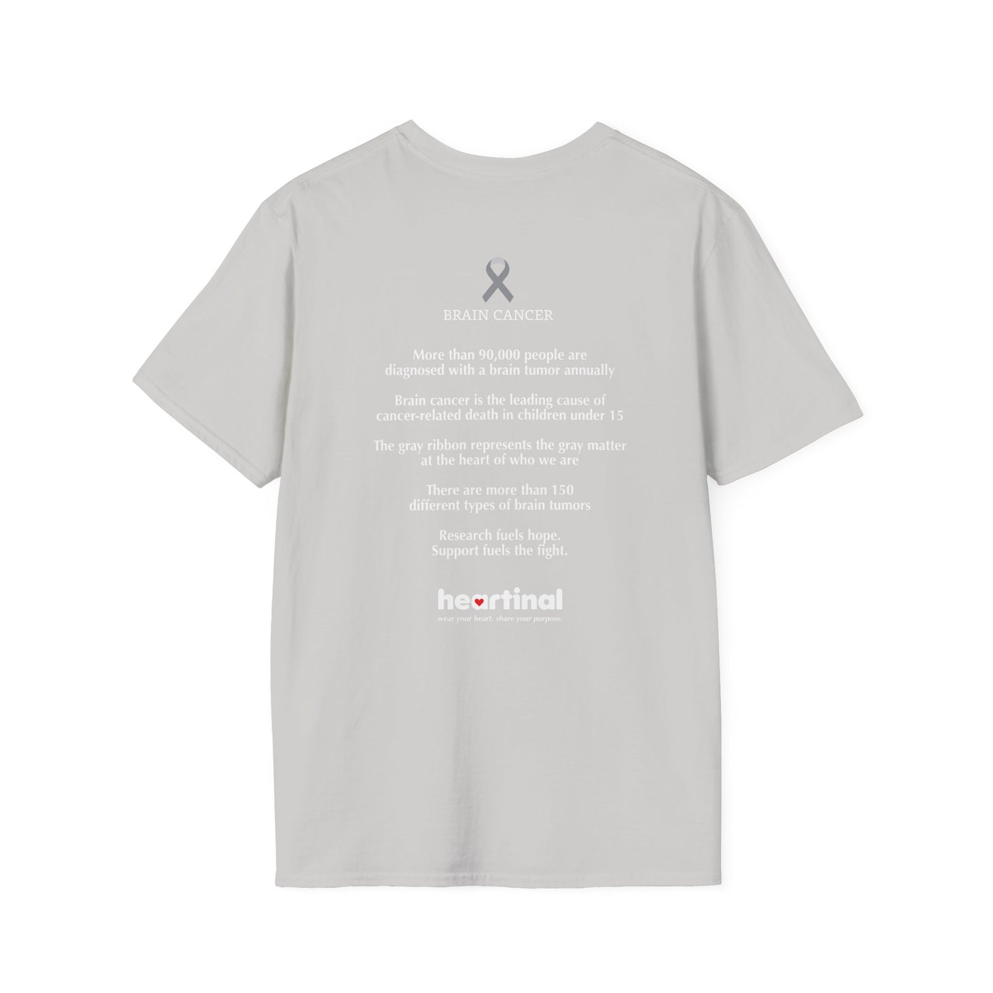 Grey Strong T-Shirt – Brain Cancer Fight Club Support Tee