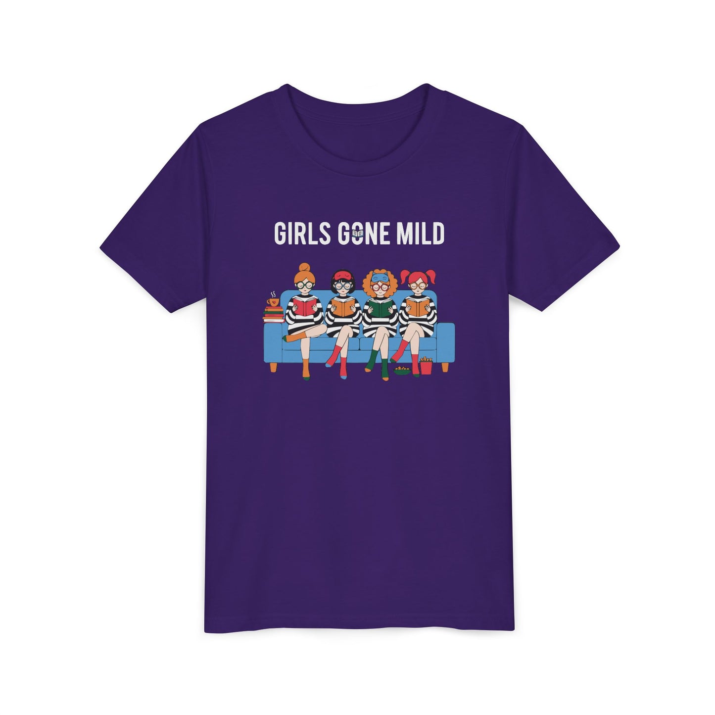 "Girls Gone Mild" Youth Tee – Cute Reading Club Graphic T-Shirt