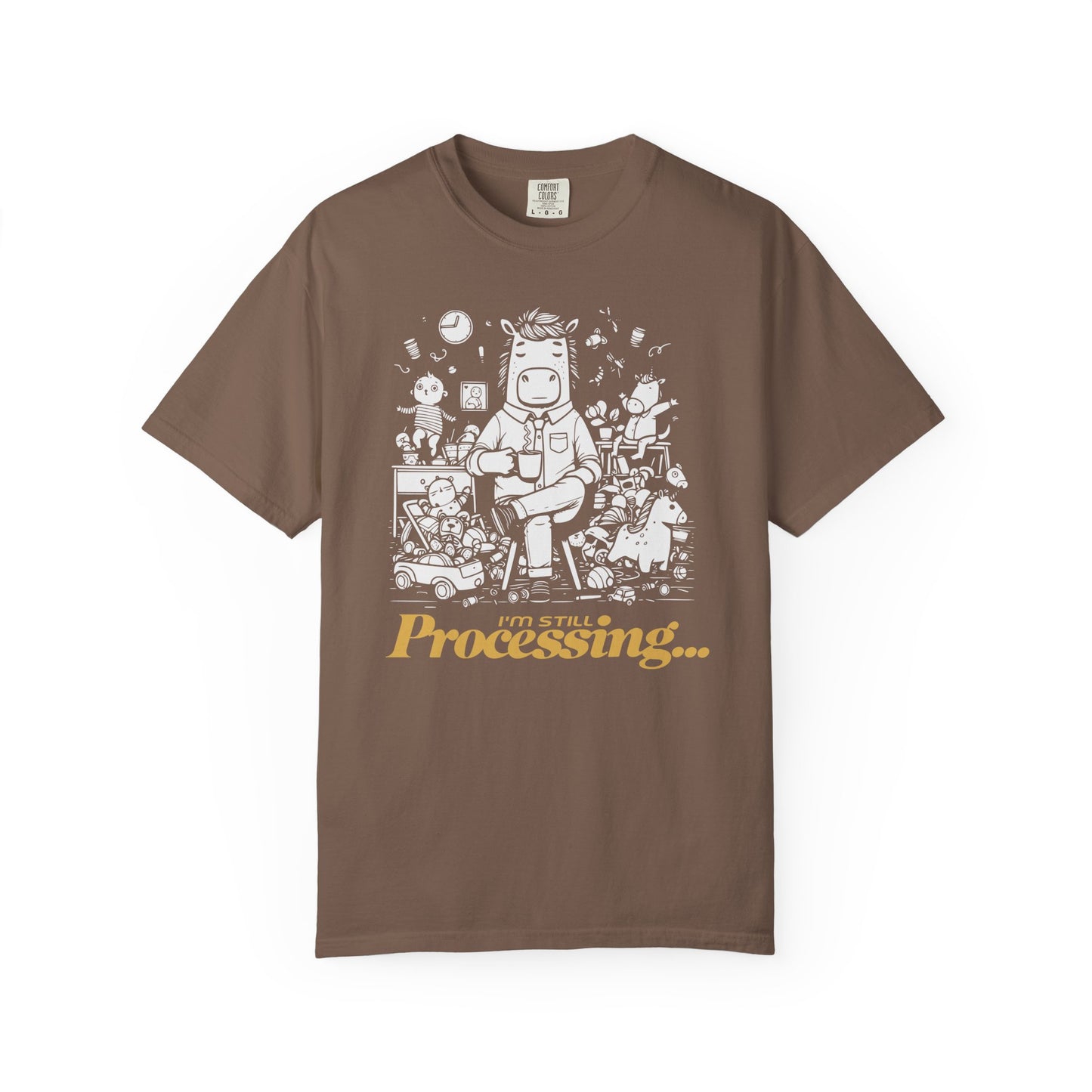 "I'm Still Processing..." T-Shirt - Funny Cartoon Techie Tee