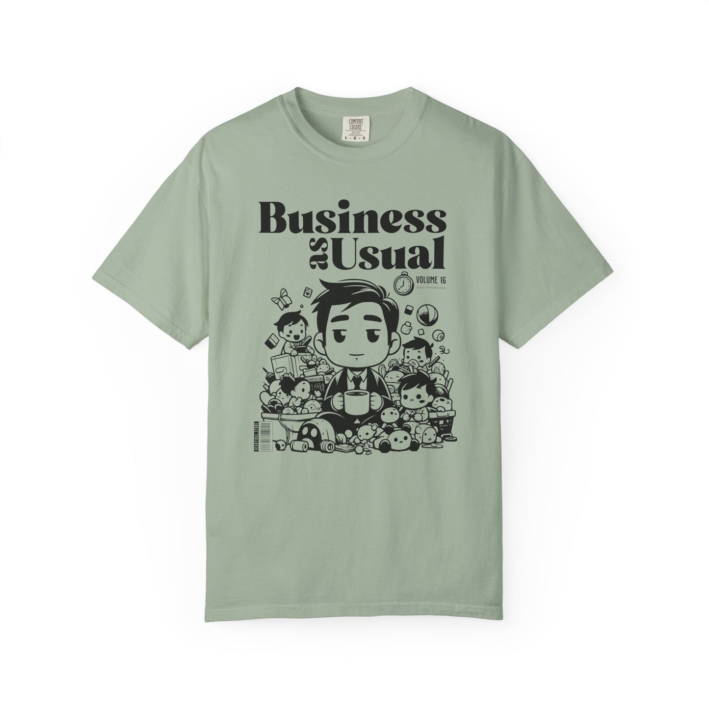 "Business as Usual" T-Shirt — Cute Chibi Office Worker Graphic Tee
