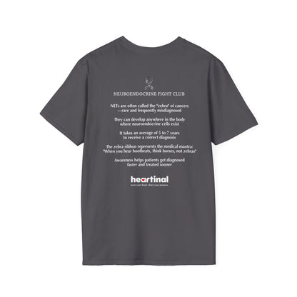 Zebra Strong T-Shirt — Neuroendocrine Cancer Fight Club Awareness Support Tee