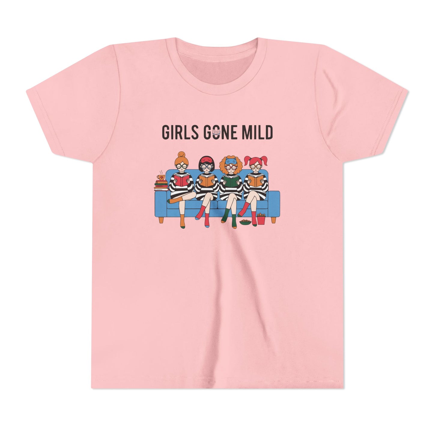 "Girls Gone Mild" Youth Tee – Cute Reading Club Graphic T-Shirt