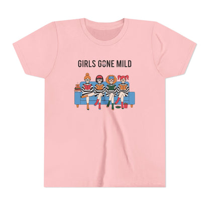 "Girls Gone Mild" Youth Tee – Cute Reading Club Graphic T-Shirt