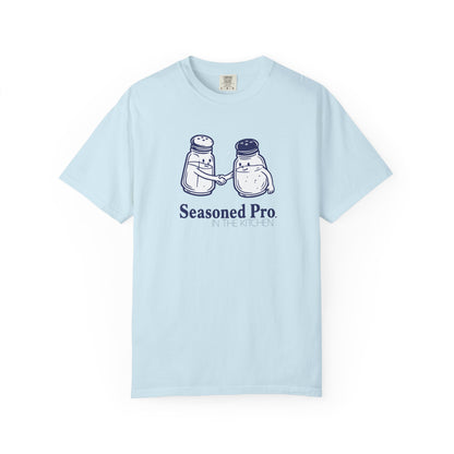 "Seasoned Pro in the Kitchen" T-Shirt — Funny Salt & Pepper Shakers Chef Graphic Tee