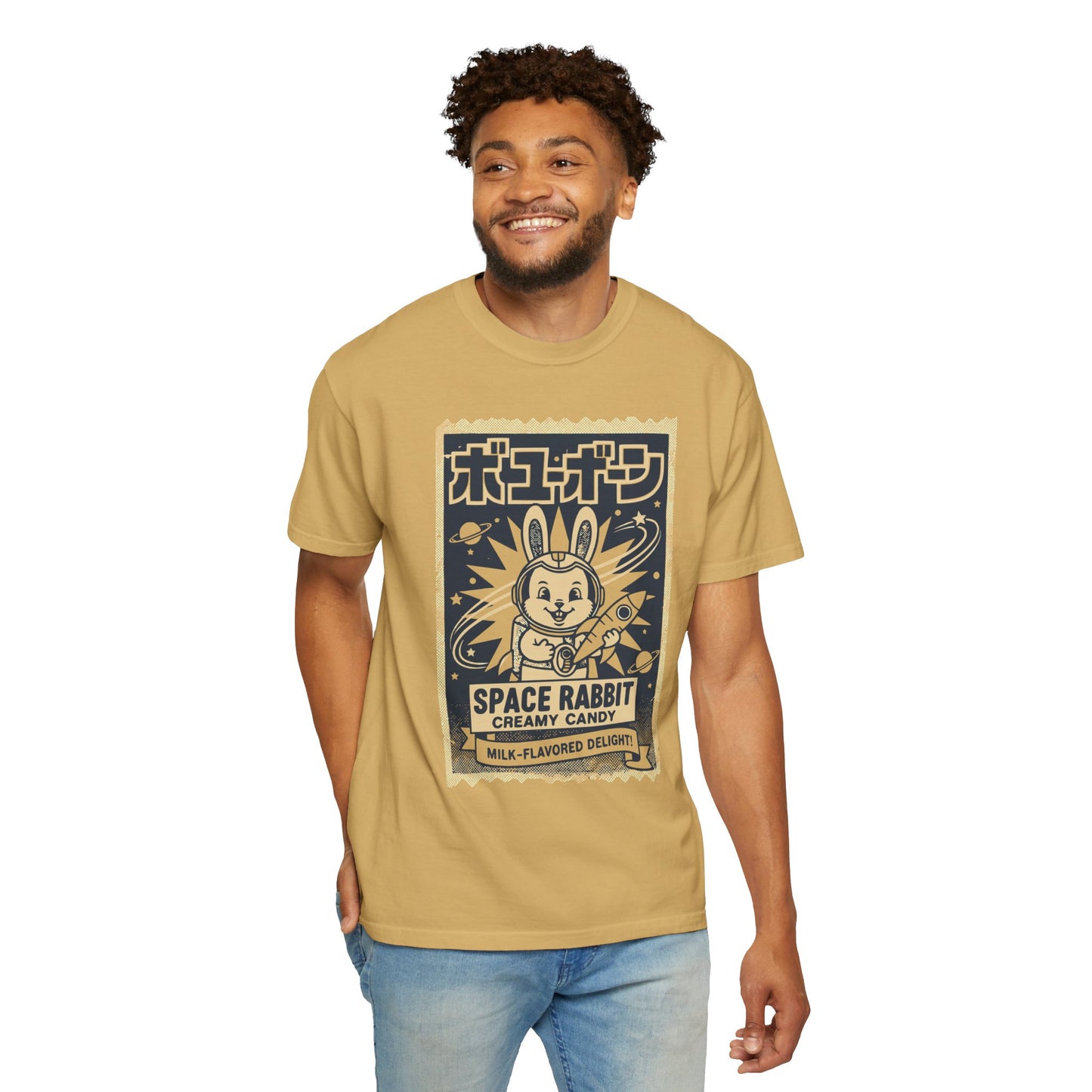 Space Rabbit T-Shirt — Retro Japanese Candy Graphic Tee
