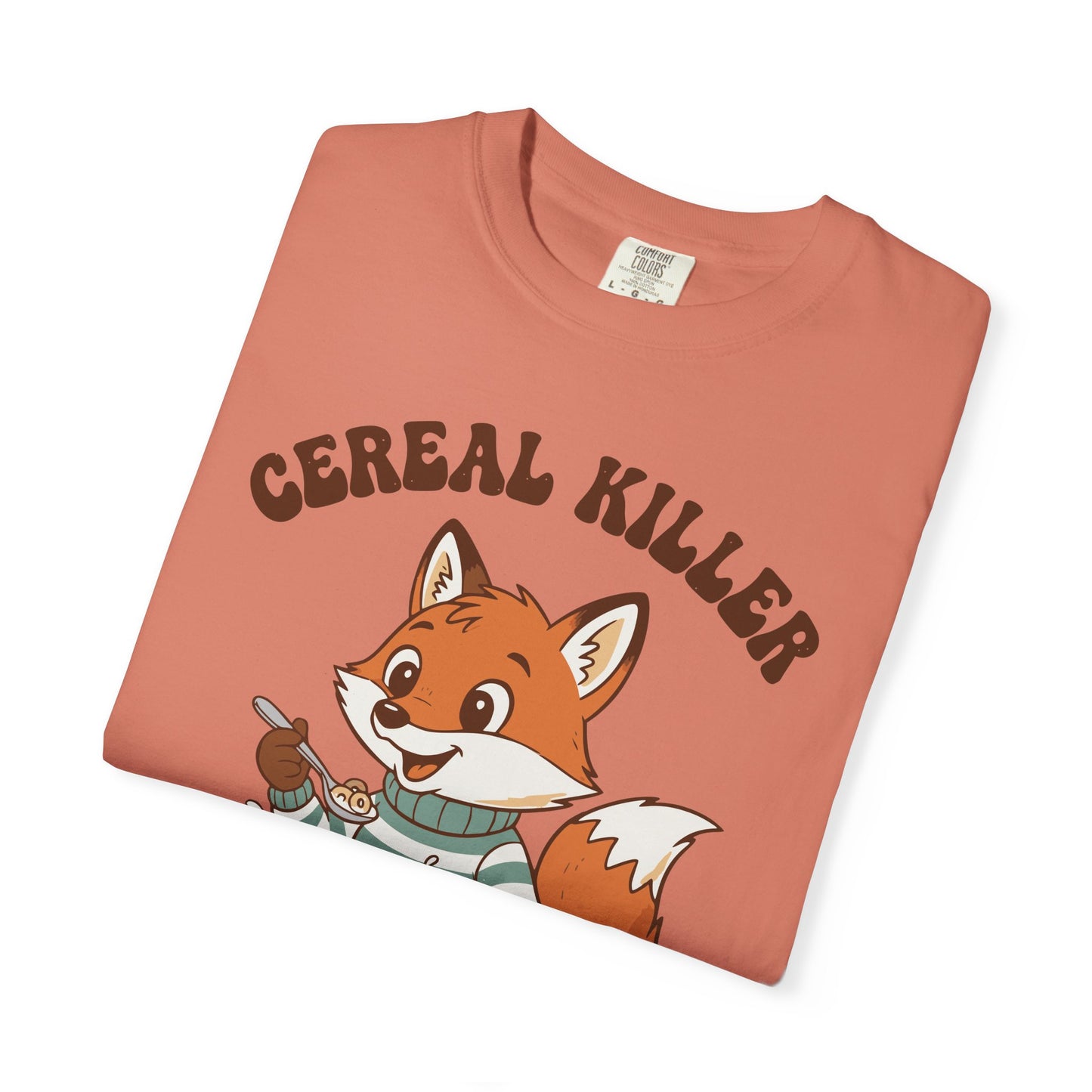"Cereal Killer" T-Shirt — Cute Fox Eating Cereal Graphic Tee