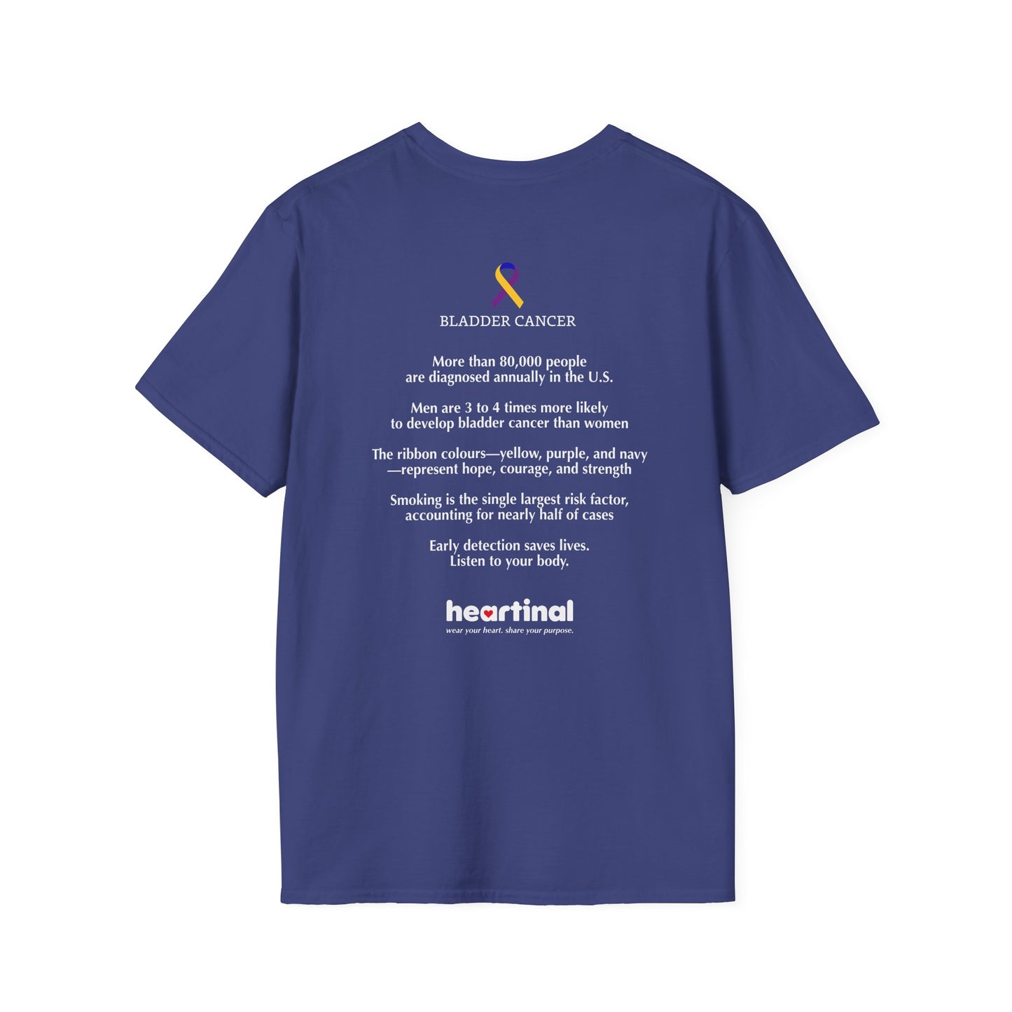 Marigold Purple Blue Strong T-Shirt — Bladder Cancer Awareness Fundraiser Tee