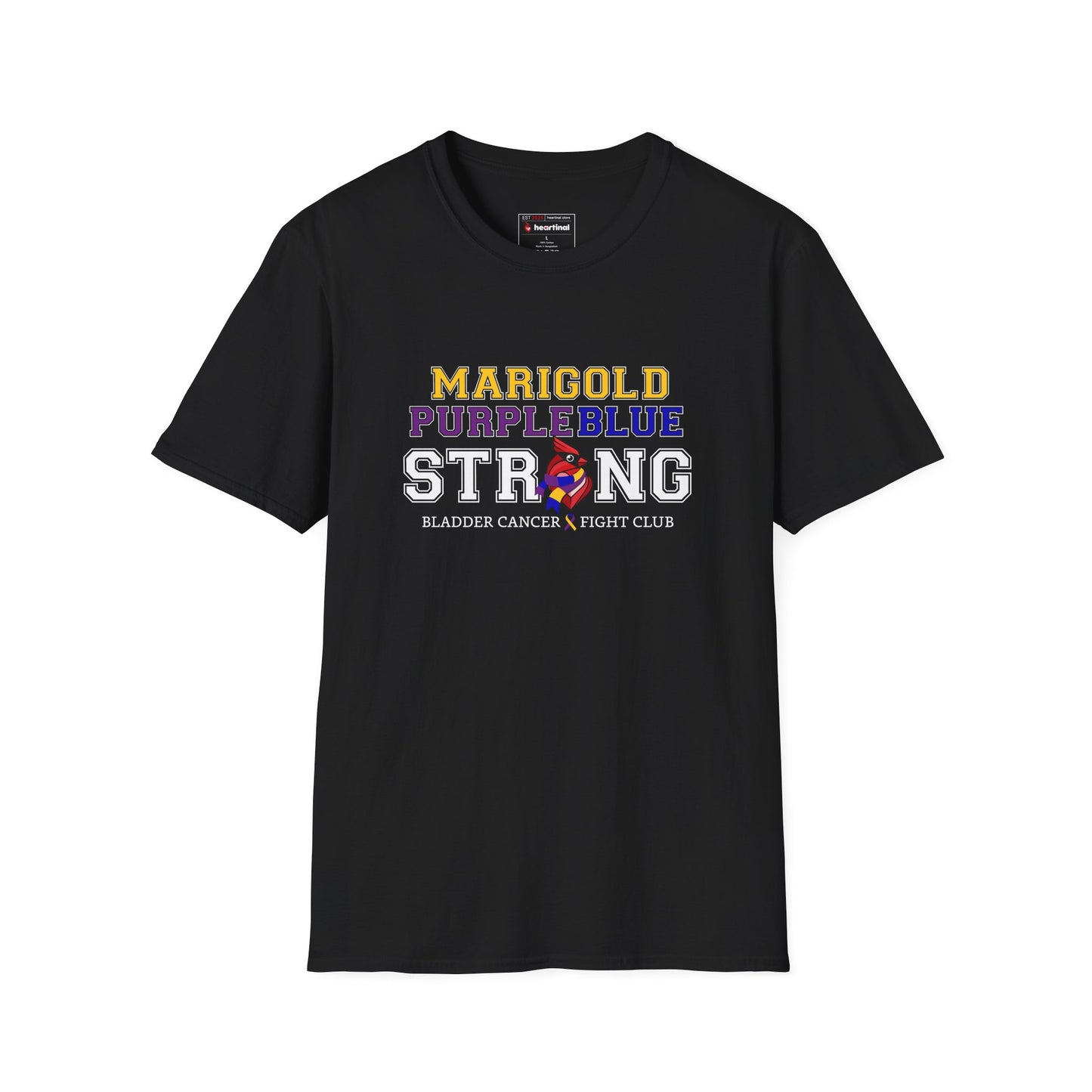 Marigold Purple Blue Strong T-Shirt — Bladder Cancer Awareness Fundraiser Tee