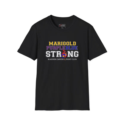 Marigold Purple Blue Strong T-Shirt — Bladder Cancer Awareness Fundraiser Tee