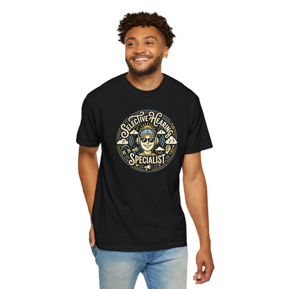 Selective Hearing Specialist T-Shirt — Funny Earbuds Graphic Tee