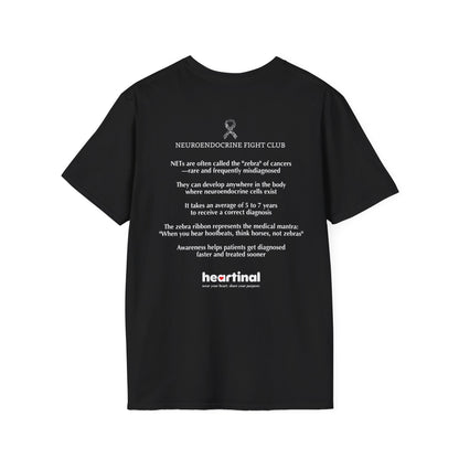 Zebra Strong T-Shirt — Neuroendocrine Cancer Fight Club Awareness Support Tee