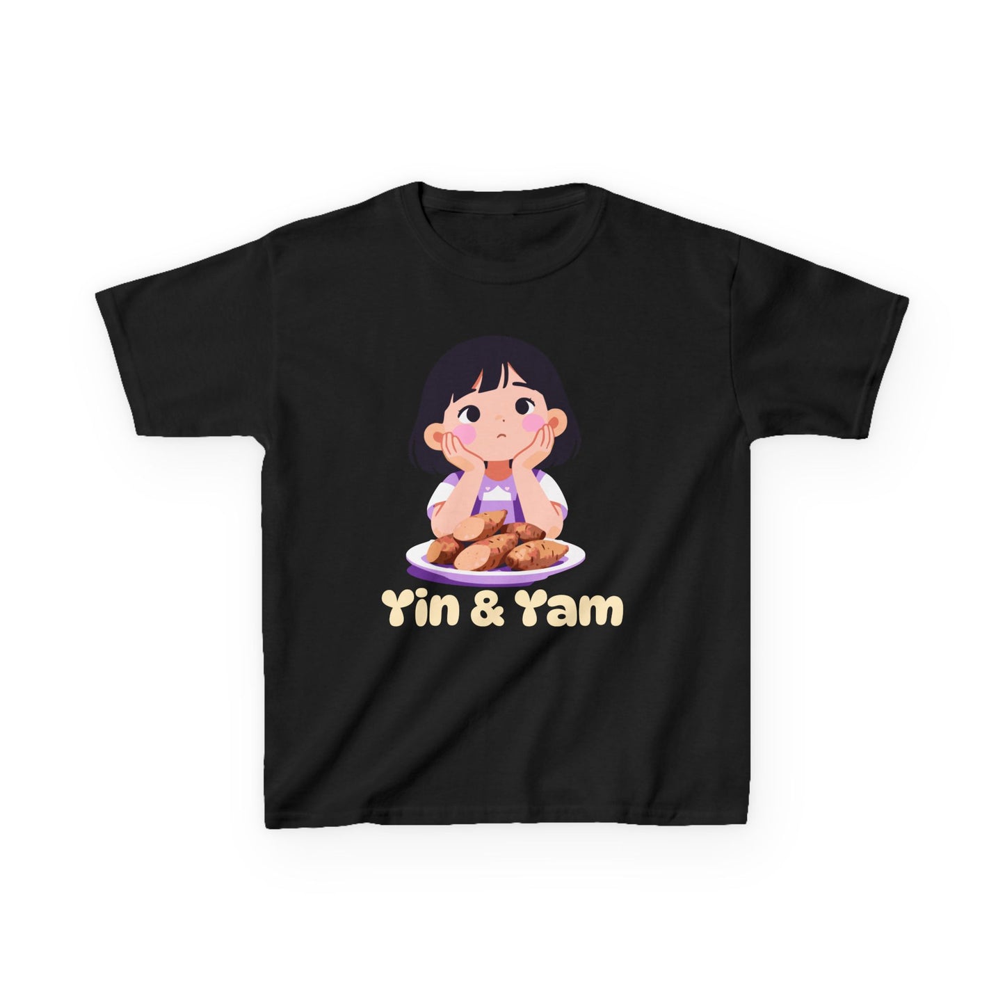 "Yin & Yam" Youth Tee — Cute Girl Sweet Potato Graphic Kids T‑Shirt