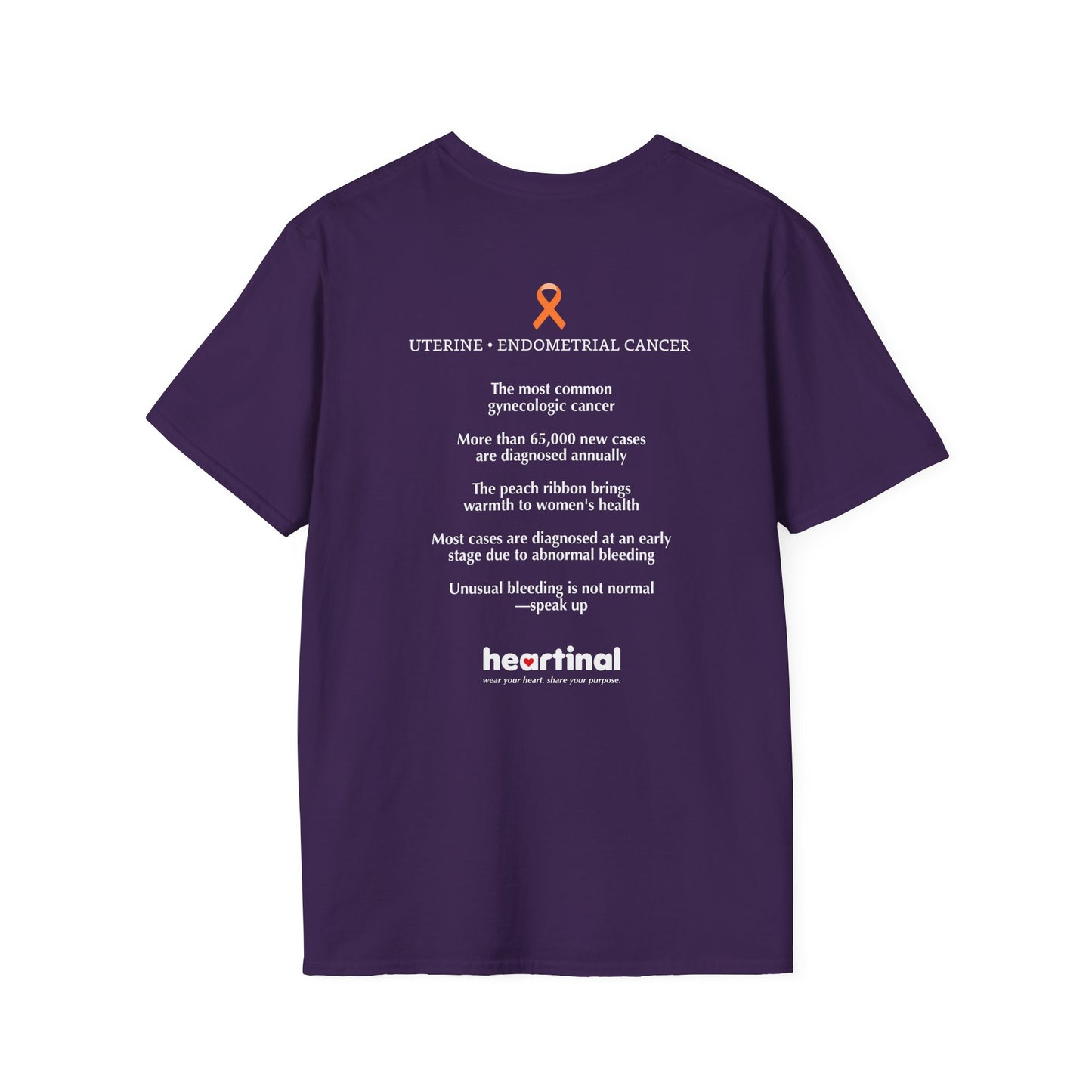 Peach Strong T-Shirt — Uterine Endometrial Cancer Fight Club Awareness Tee
