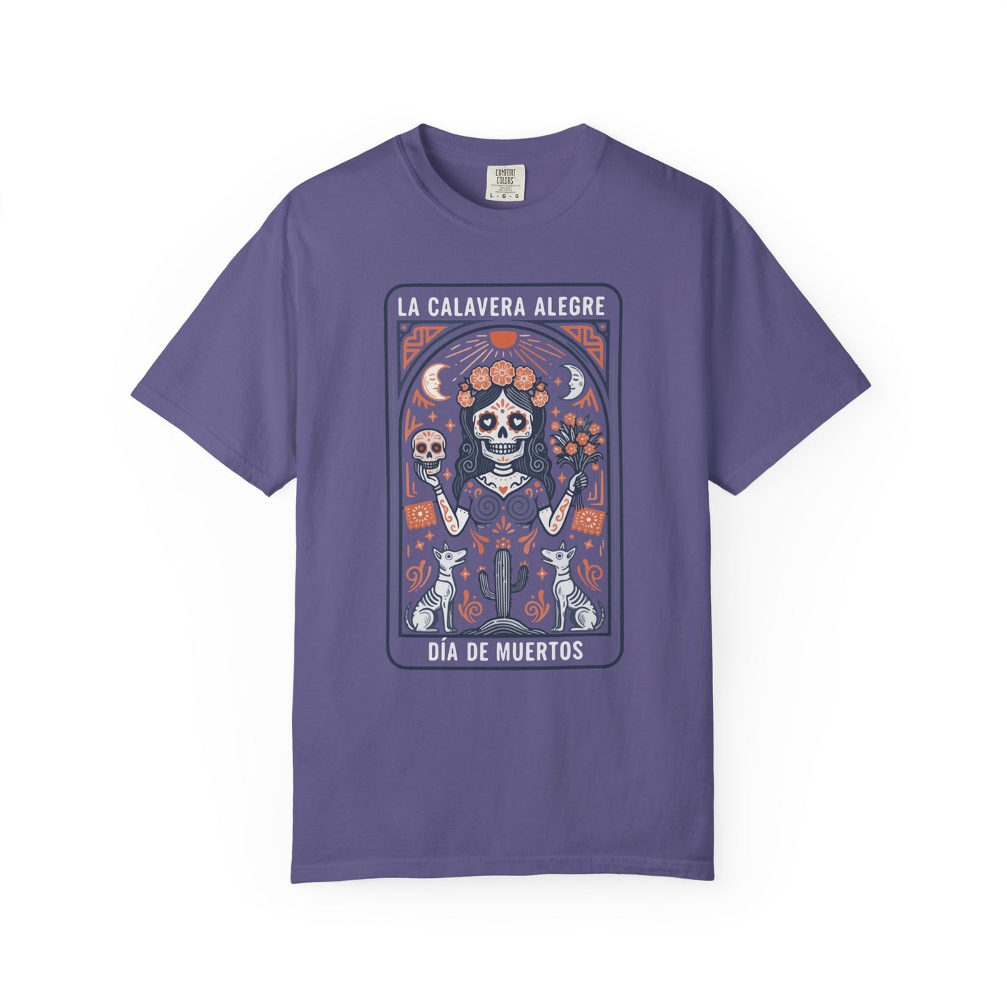 "La Calavera Alegre" T-Shirt — Día de Muertos Day of the Dead Graphic Tee