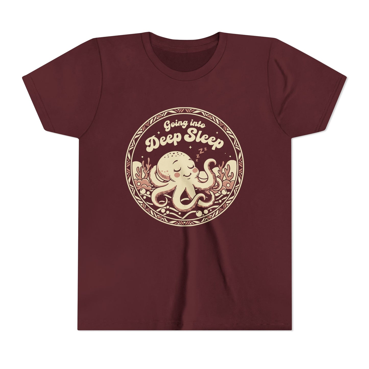 "Going Into Deep Sleep" Youth Tee — Cute Octopus Underwater Graphic Shirt