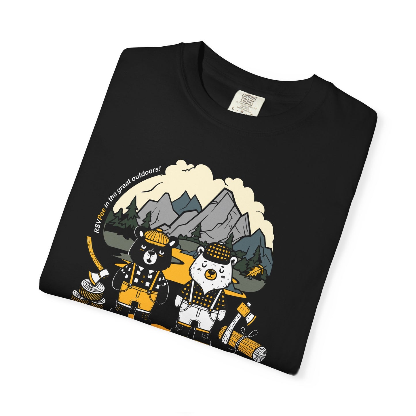 Slumberjack Party T-Shirt — Outdoor Pee Lumberjack Mountain Bears Graphic Tee