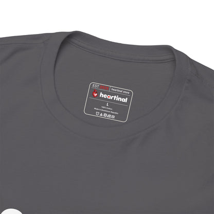 heartinal® "Heart on Your Sleeve" T-Shirt — Wordmark Logo Front with "Nutrition Facts" Back Tee