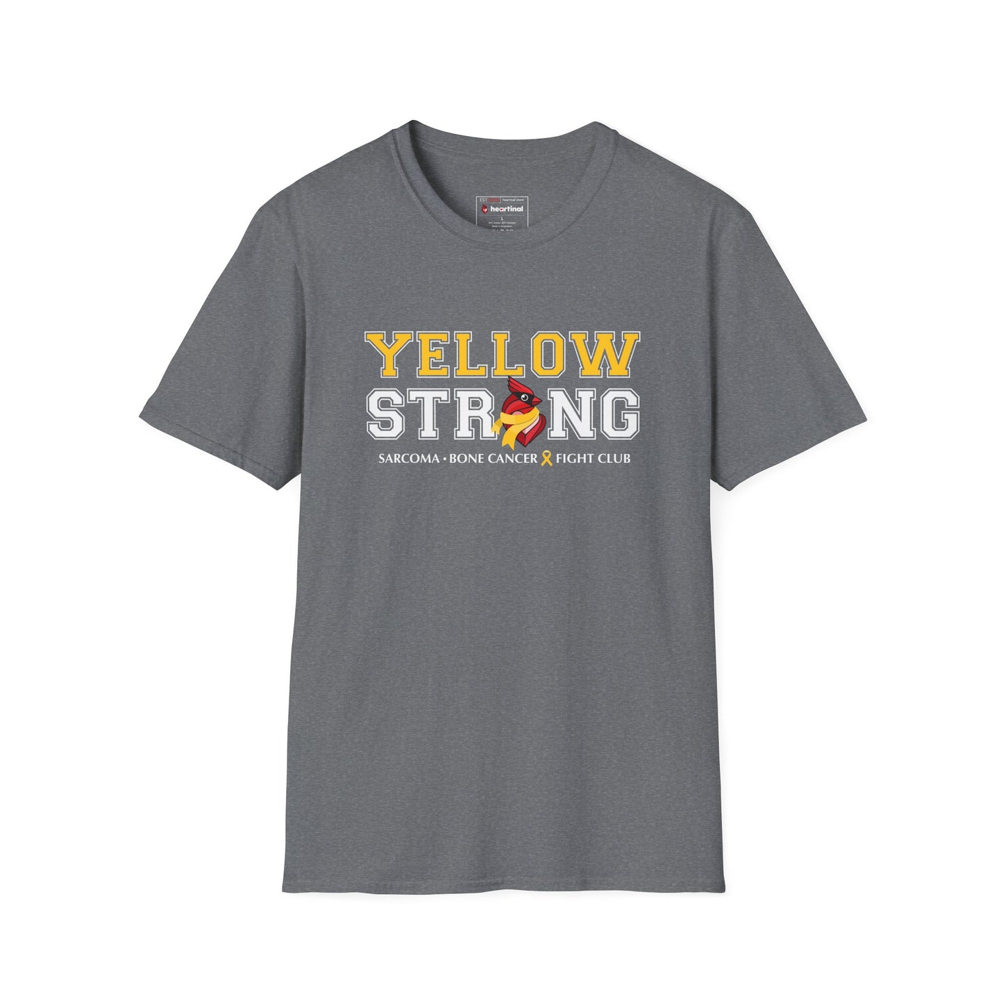 Yellow Strong T-Shirt — Sarcoma Bone Cancer Fight Club Awareness Tee