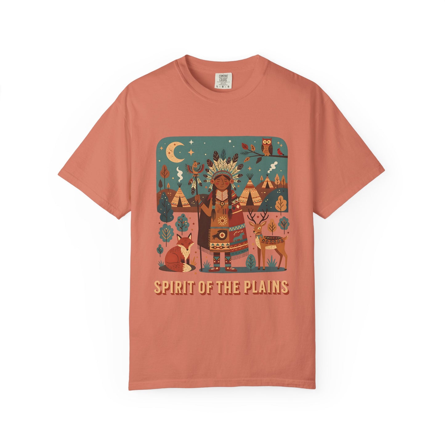 'Spirit of the Plains' T-Shirt — Native-Inspired Spiritual Graphic Tee