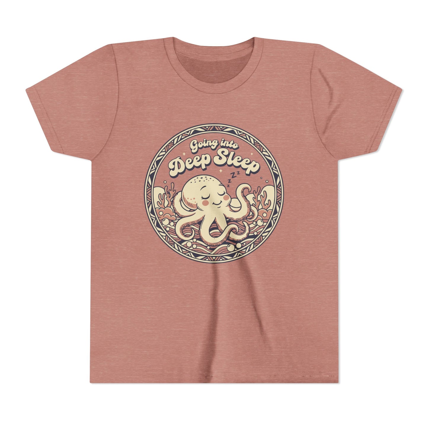 "Going Into Deep Sleep" Youth Tee — Cute Octopus Underwater Graphic Shirt