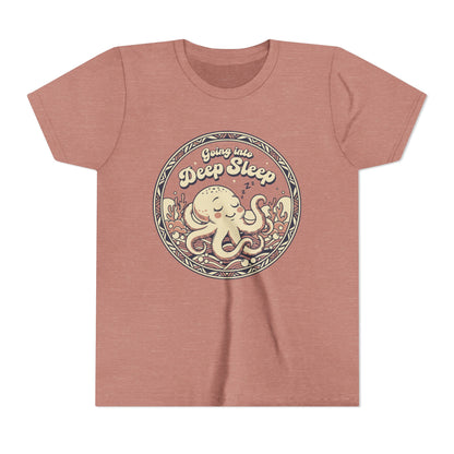"Going Into Deep Sleep" Youth Tee — Cute Octopus Underwater Graphic Shirt
