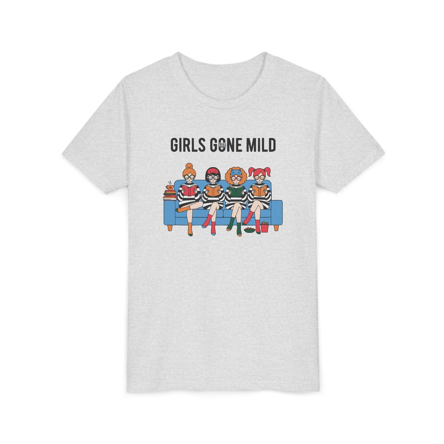 "Girls Gone Mild" Youth Tee – Cute Reading Club Graphic T-Shirt