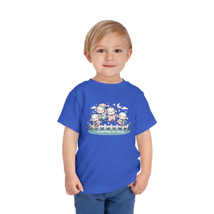 "Counting to Sleep" Toddler Tee — Cute Sleepy Sheep Bedtime Shirt