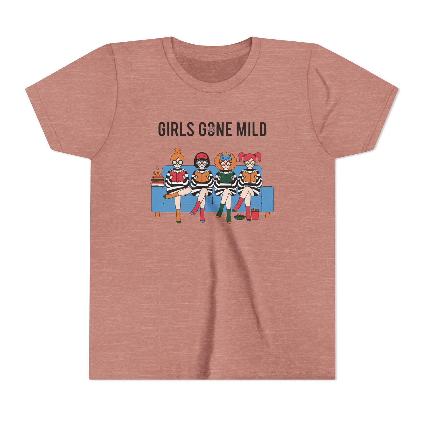 "Girls Gone Mild" Youth Tee – Cute Reading Club Graphic T-Shirt