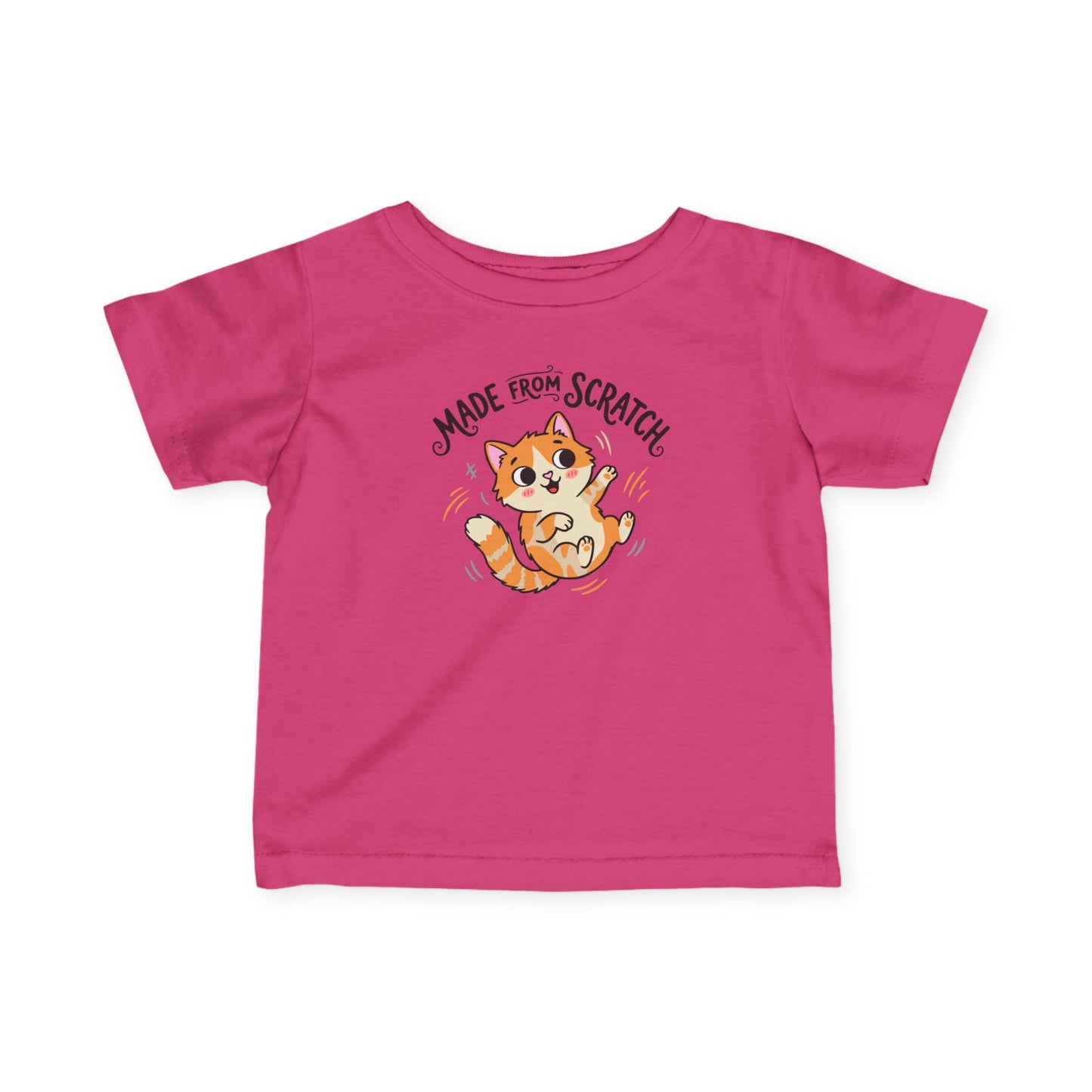 "Made From Scratch" Infant Tee — Cute Ginger Kitten Baby Shirt