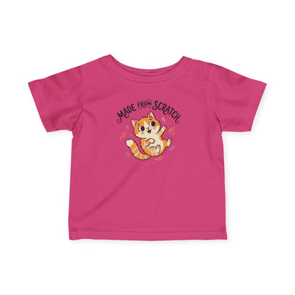 "Made From Scratch" Infant Tee — Cute Ginger Kitten Baby Shirt