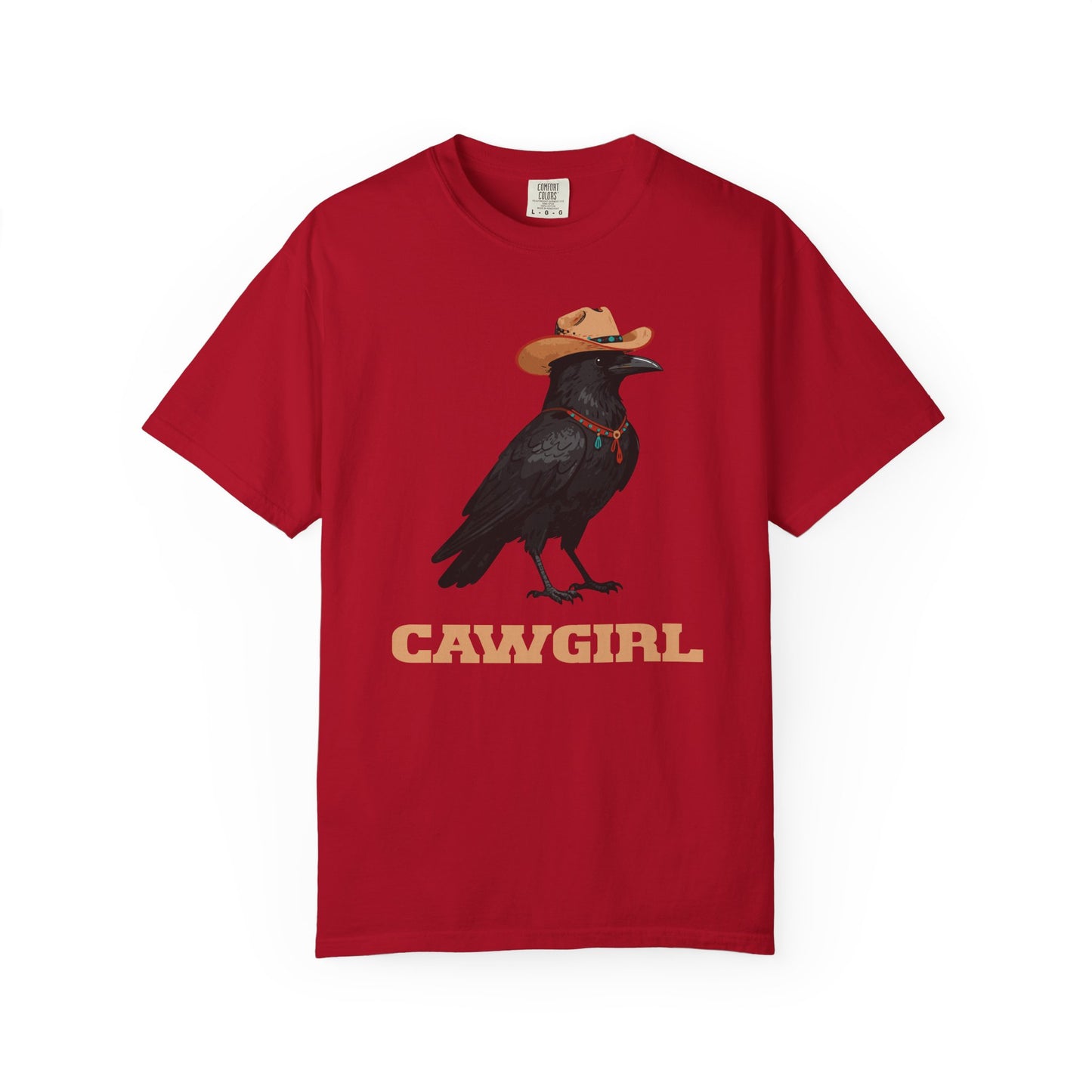 "Cawgirl" Couples Tee  — Western Raven Cowgirl Graphic T‑Shirt