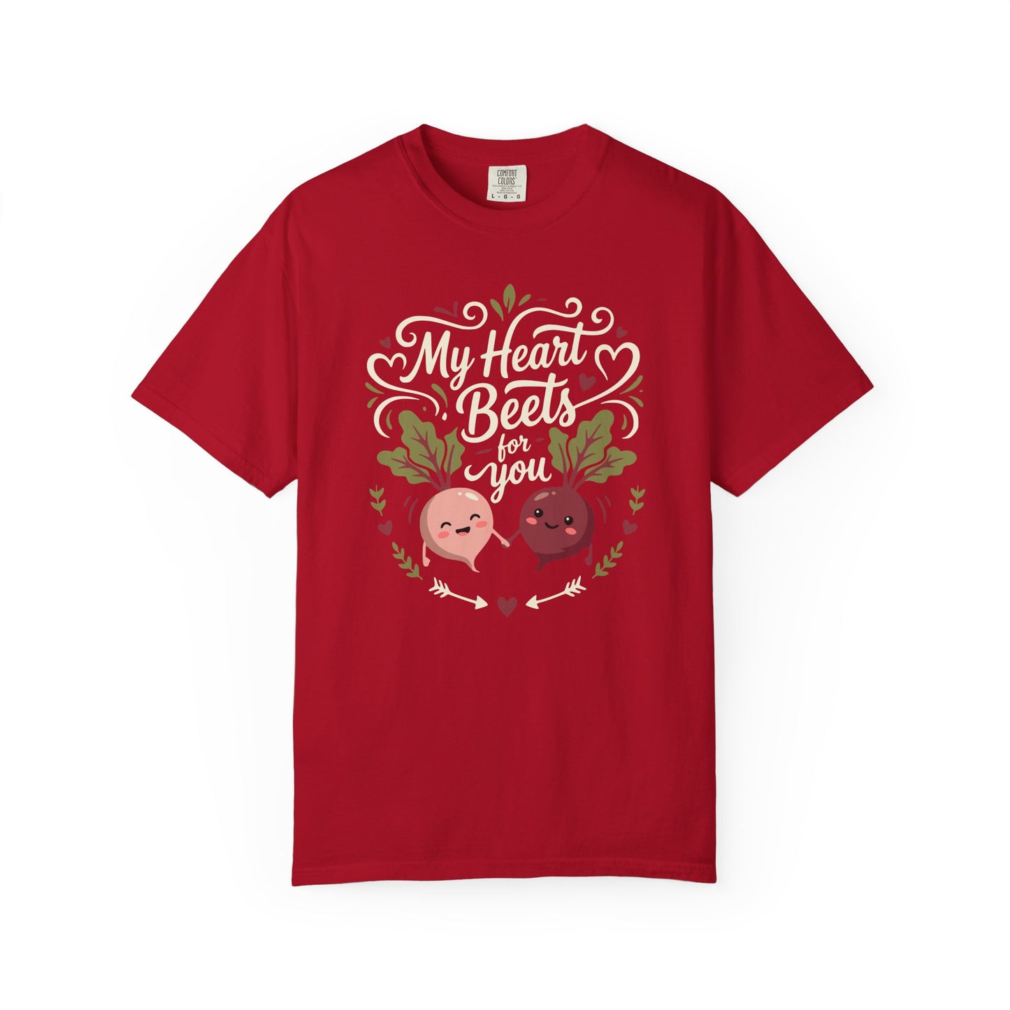 “My Heart Beets for You” T-Shirt — Cute Veggie Valentine Beet Couple Graphic Tee