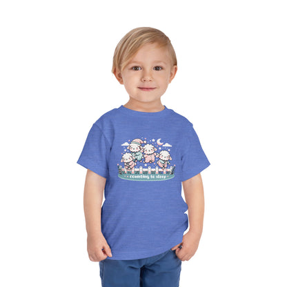 "Counting to Sleep" Toddler Tee — Cute Sleepy Sheep Bedtime Shirt