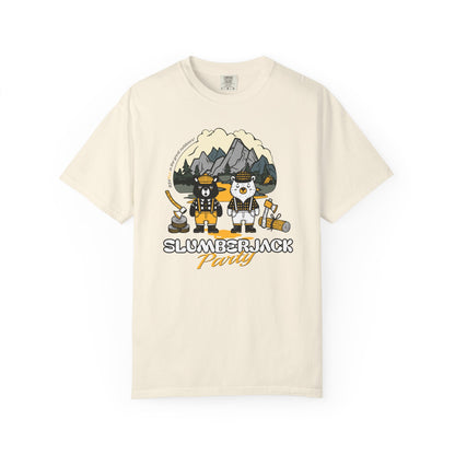 Slumberjack Party T-Shirt — Outdoor Pee Lumberjack Mountain Bears Graphic Tee